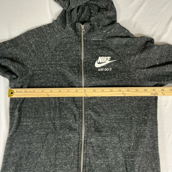 Nike  Girl Charcoal Zip-Up Hoodie - Picture 7 of 9